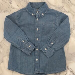 Crewcuts Boys' Light Blue Button-Down Chambray Shirt